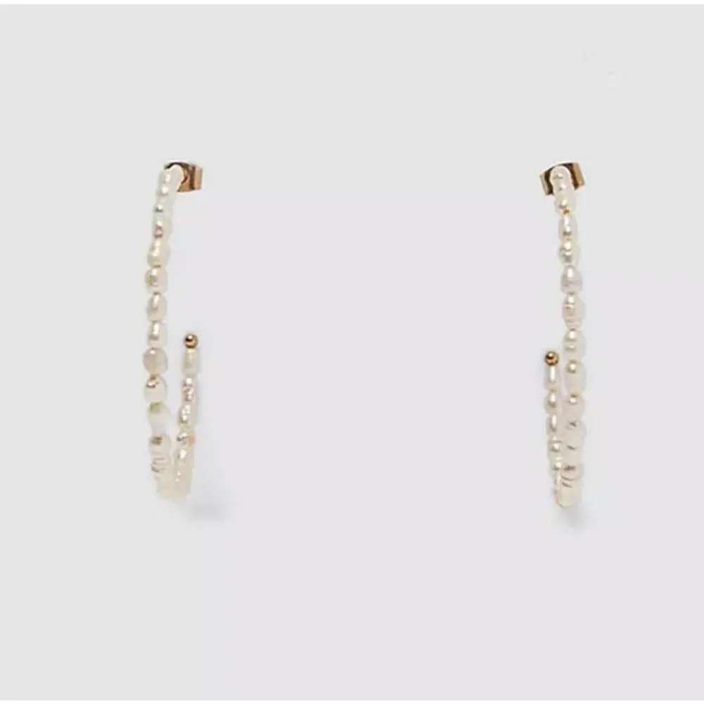 Kiko Pearl Hoop Earrings