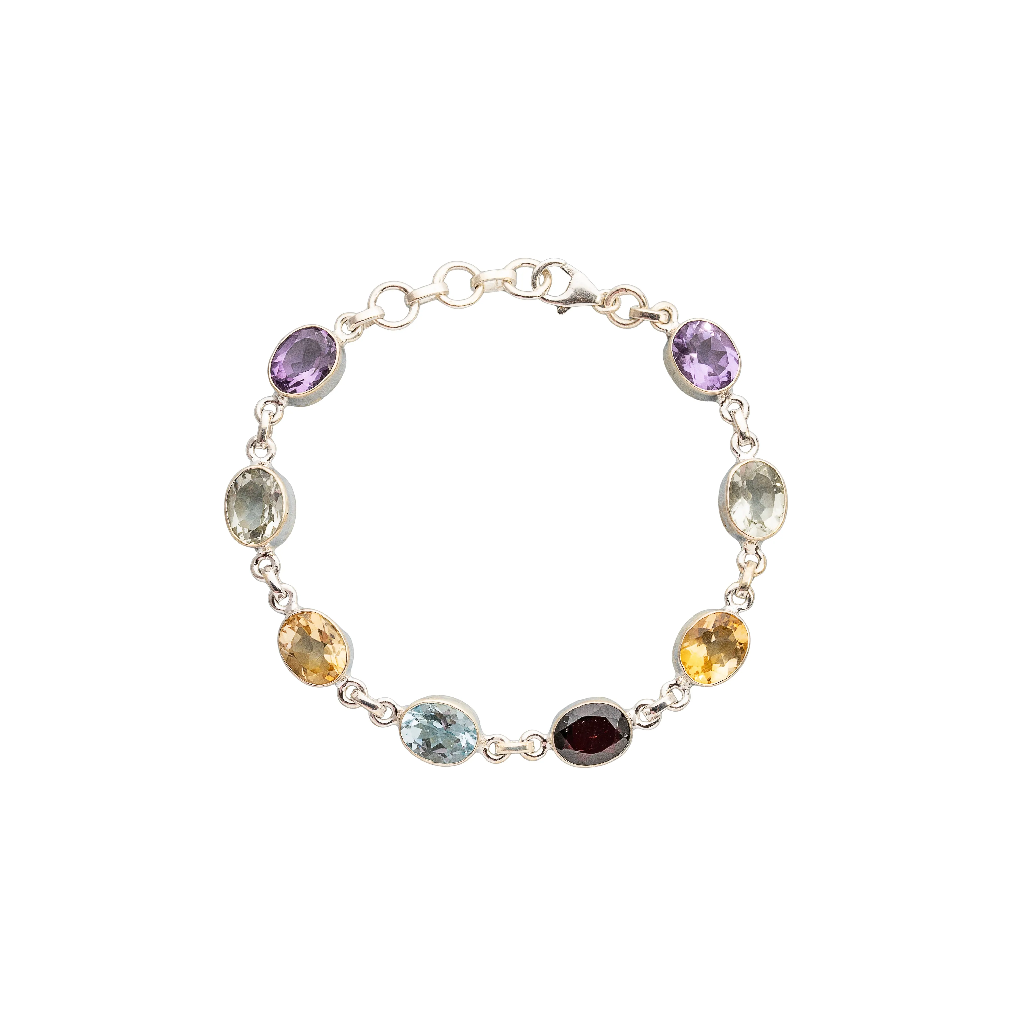 Leora, Gemstone Bracelet, Sterling Silver