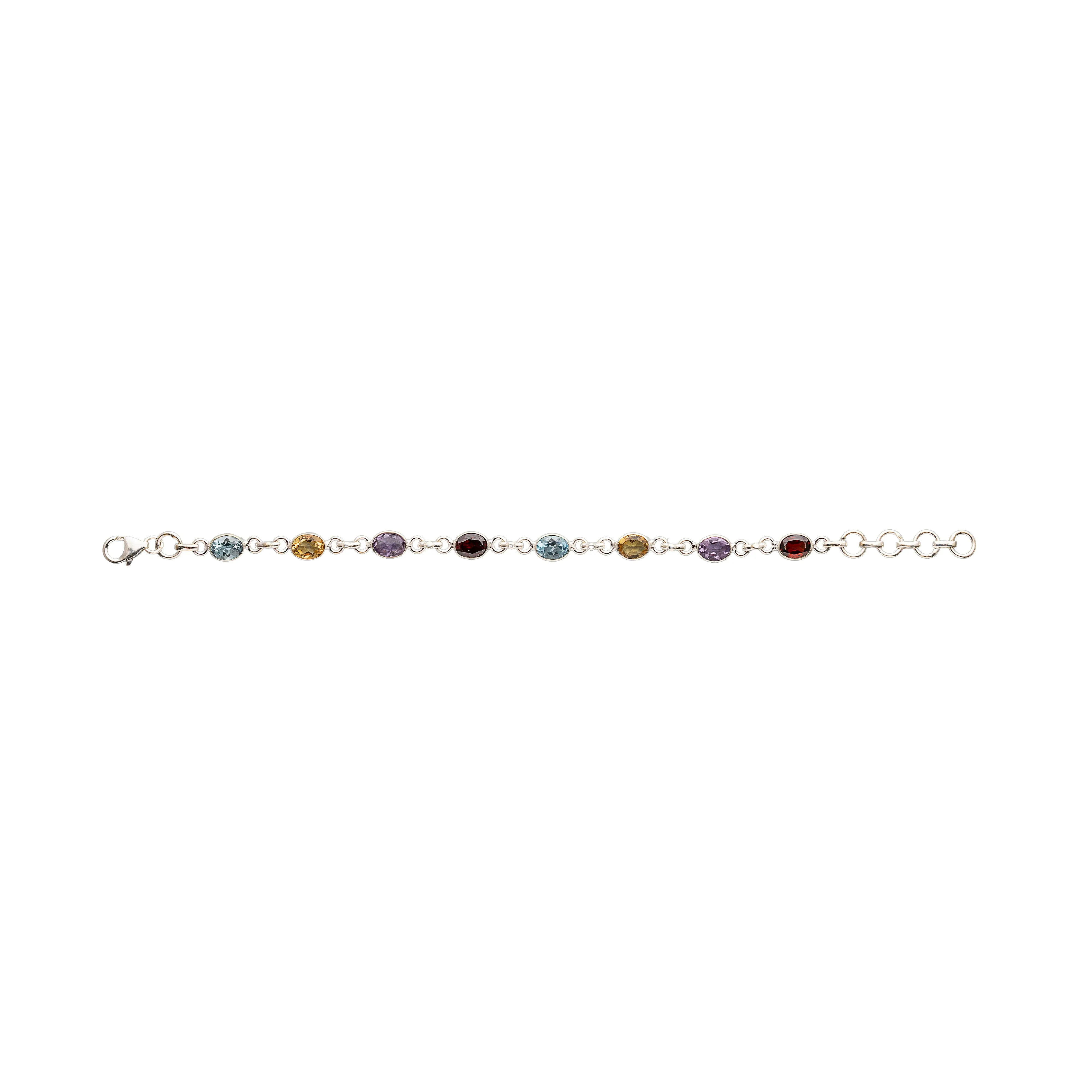 Leora, Gemstone Bracelet, Sterling Silver