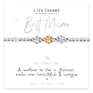 Life charms A mother is like a flower Bracelet