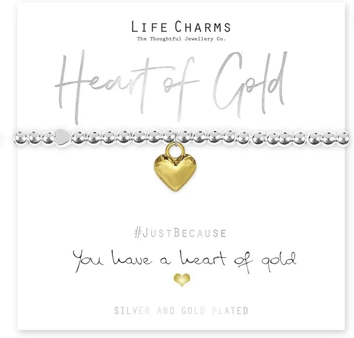 Life Charms Have a heart of gold bracelet