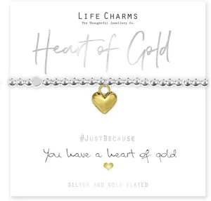 Life Charms Have a heart of gold bracelet