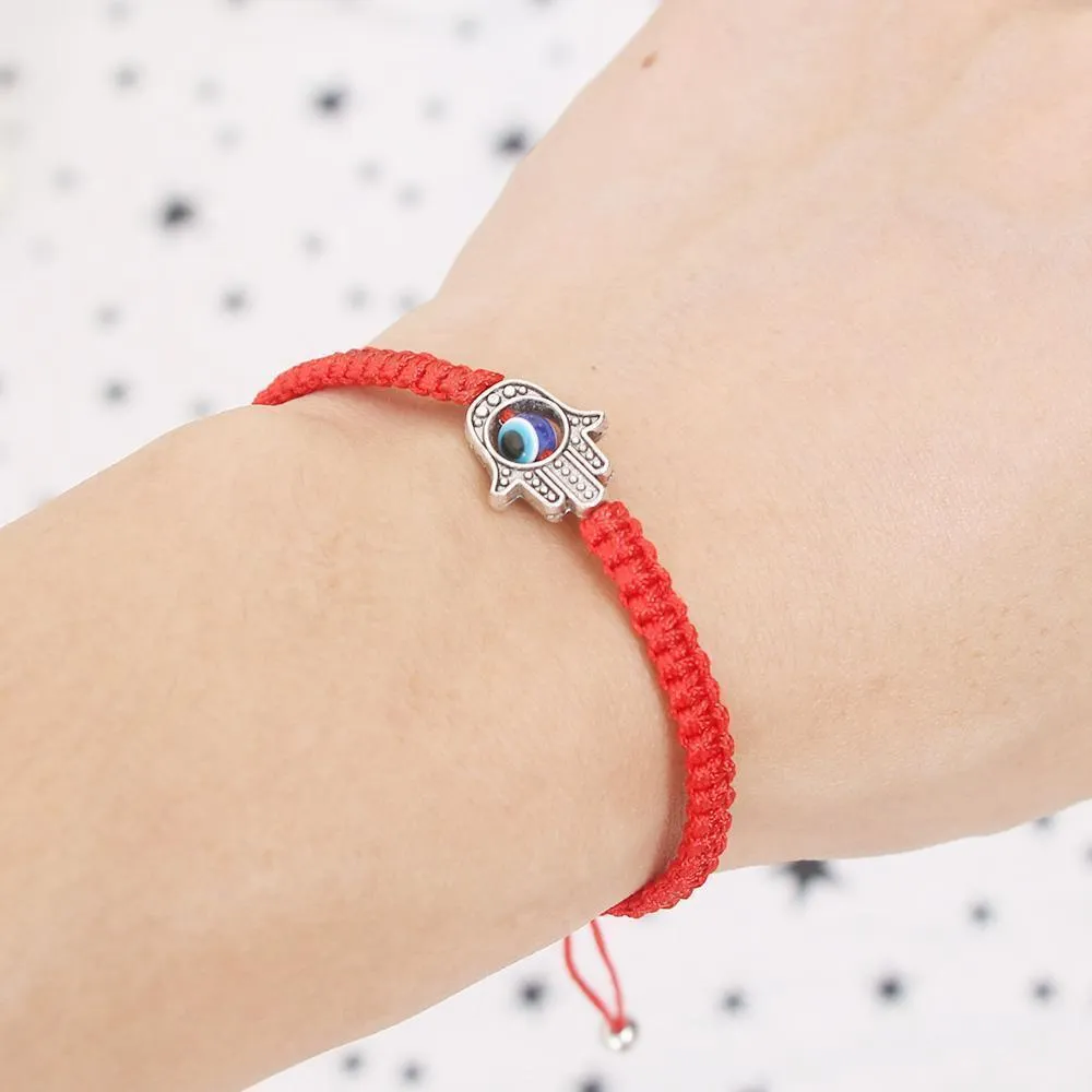 Lucky Red String Bracelet Rope Eye Evil Bracelet Hand Of Fatima Unisex