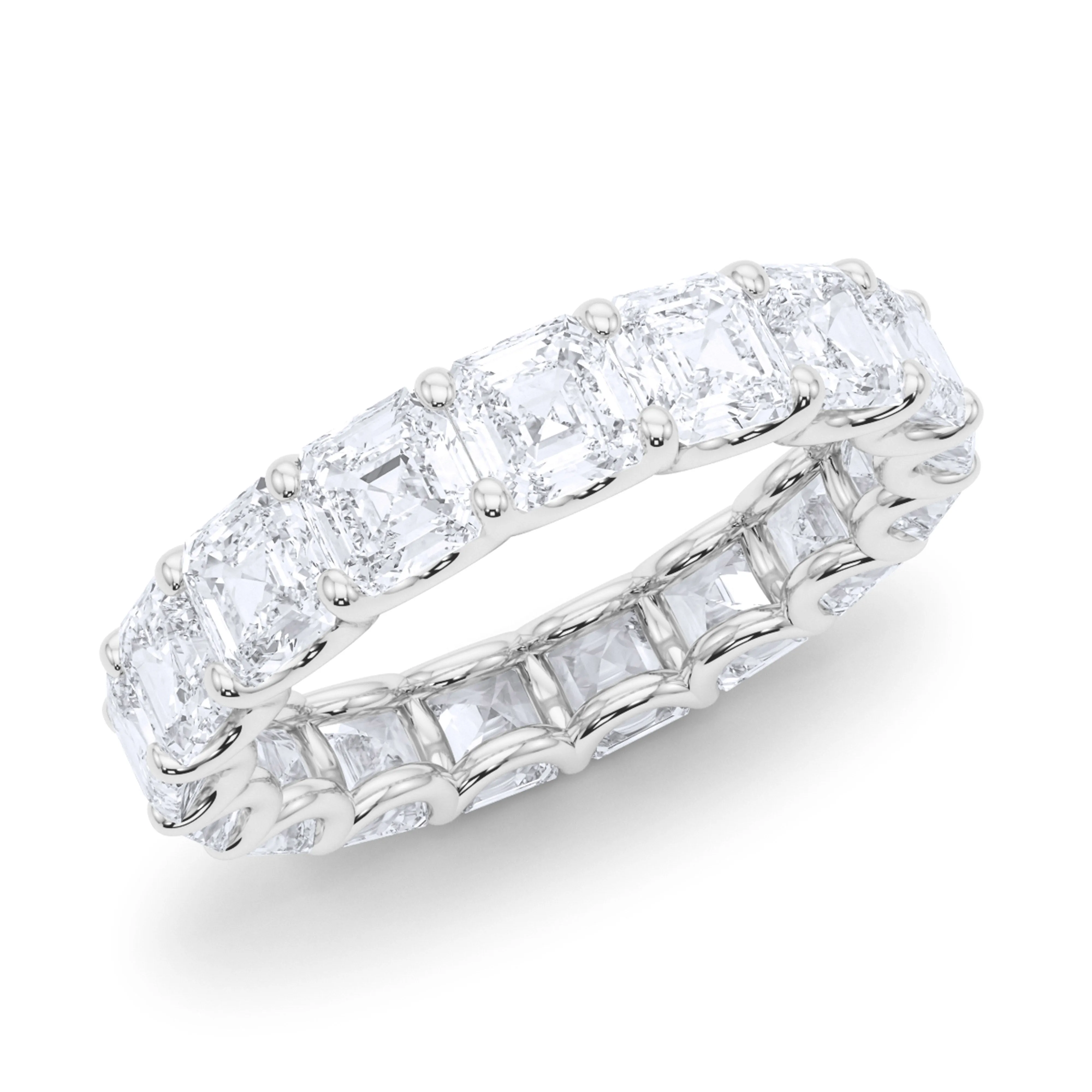 Men's Asscher Cut Diamond Eternity Band