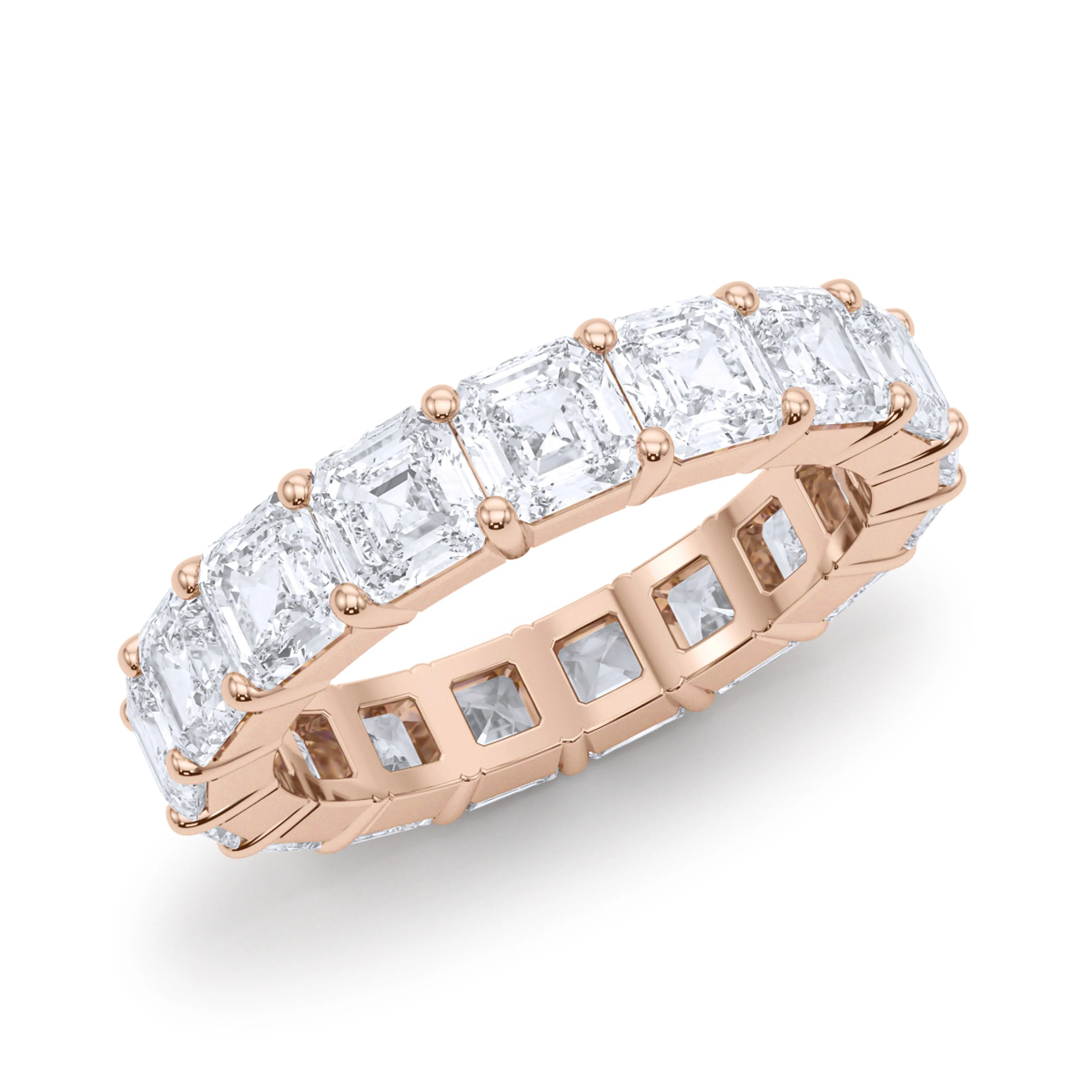 Men's Asscher Cut Diamond Eternity Band