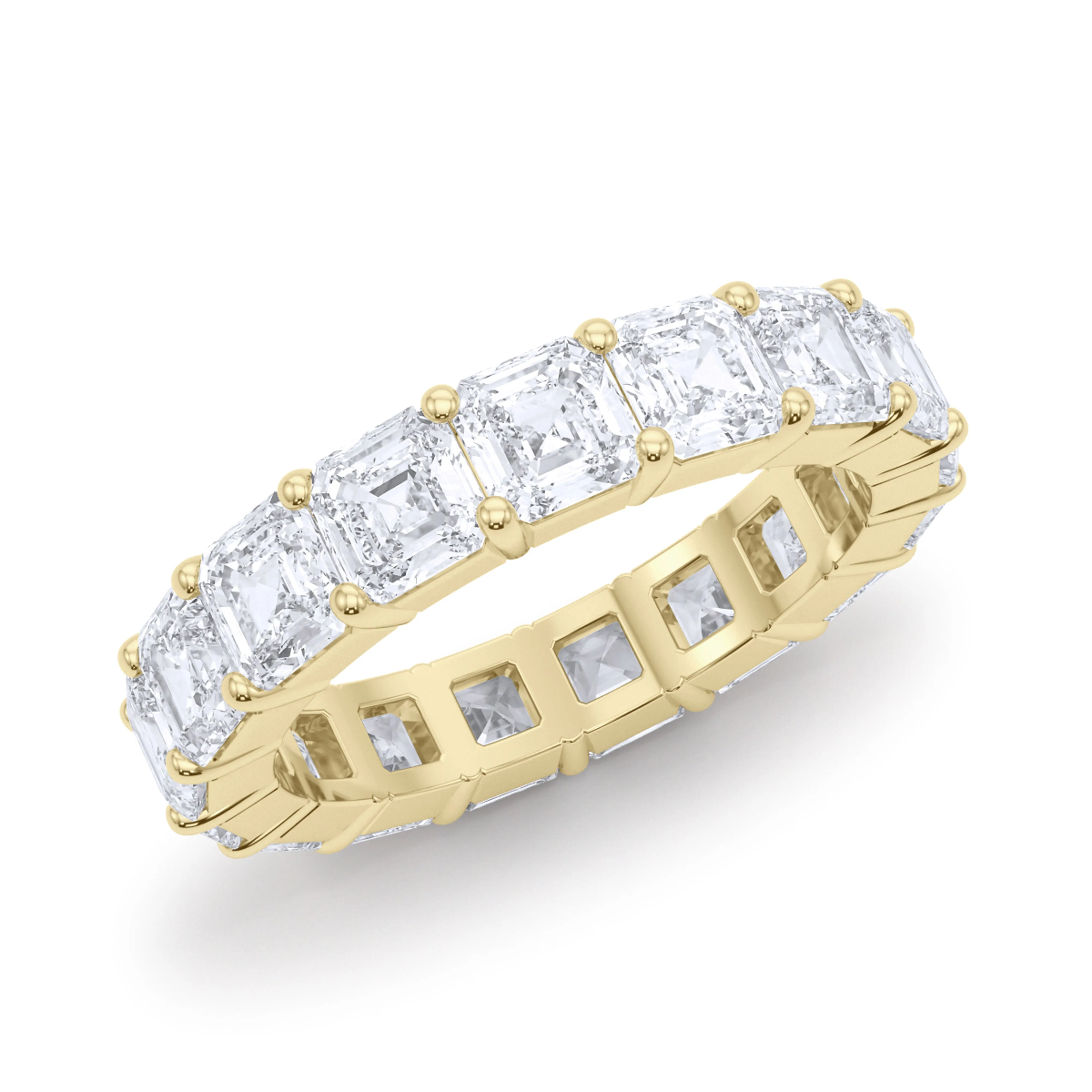 Men's Asscher Cut Diamond Eternity Band