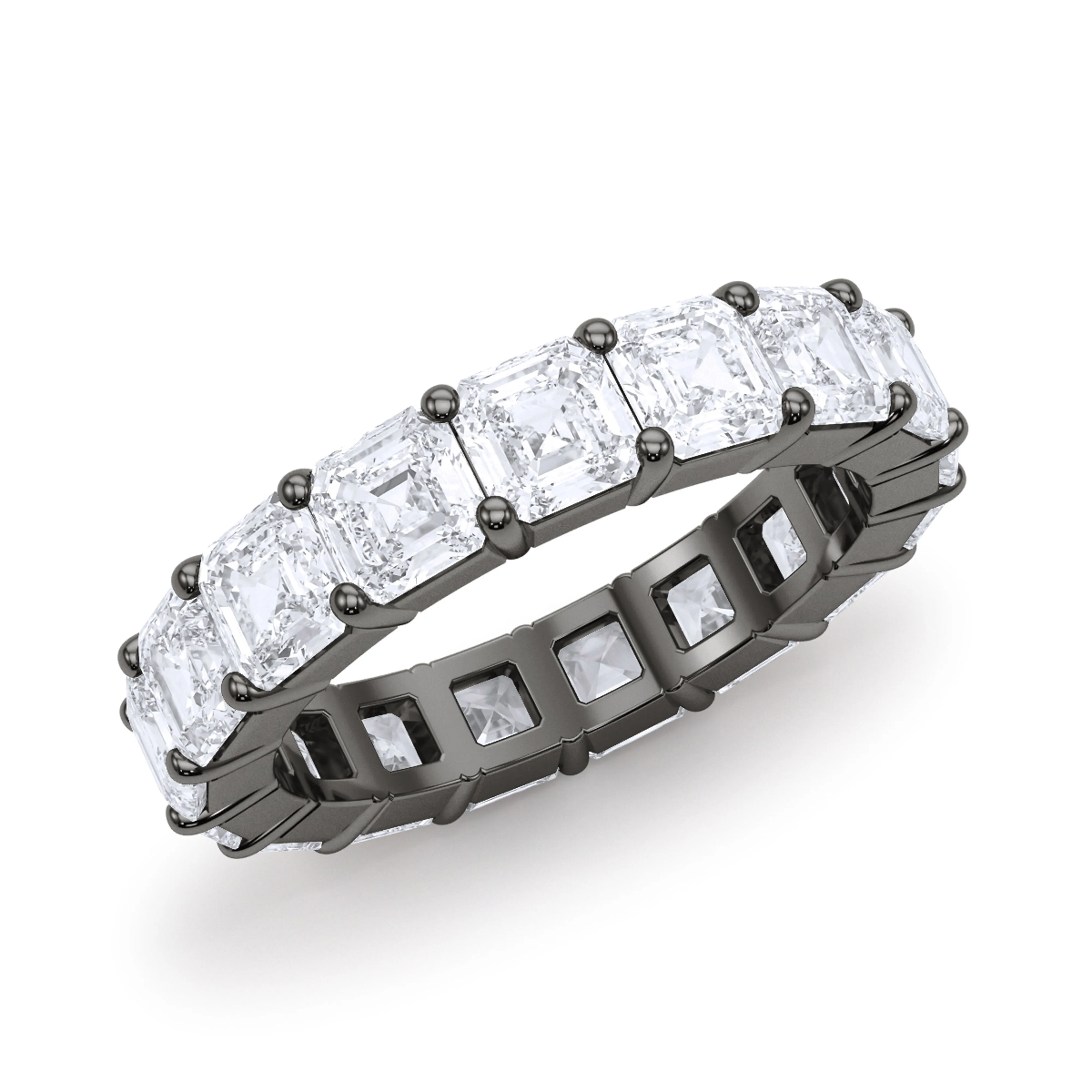 Men's Asscher Cut Diamond Eternity Band