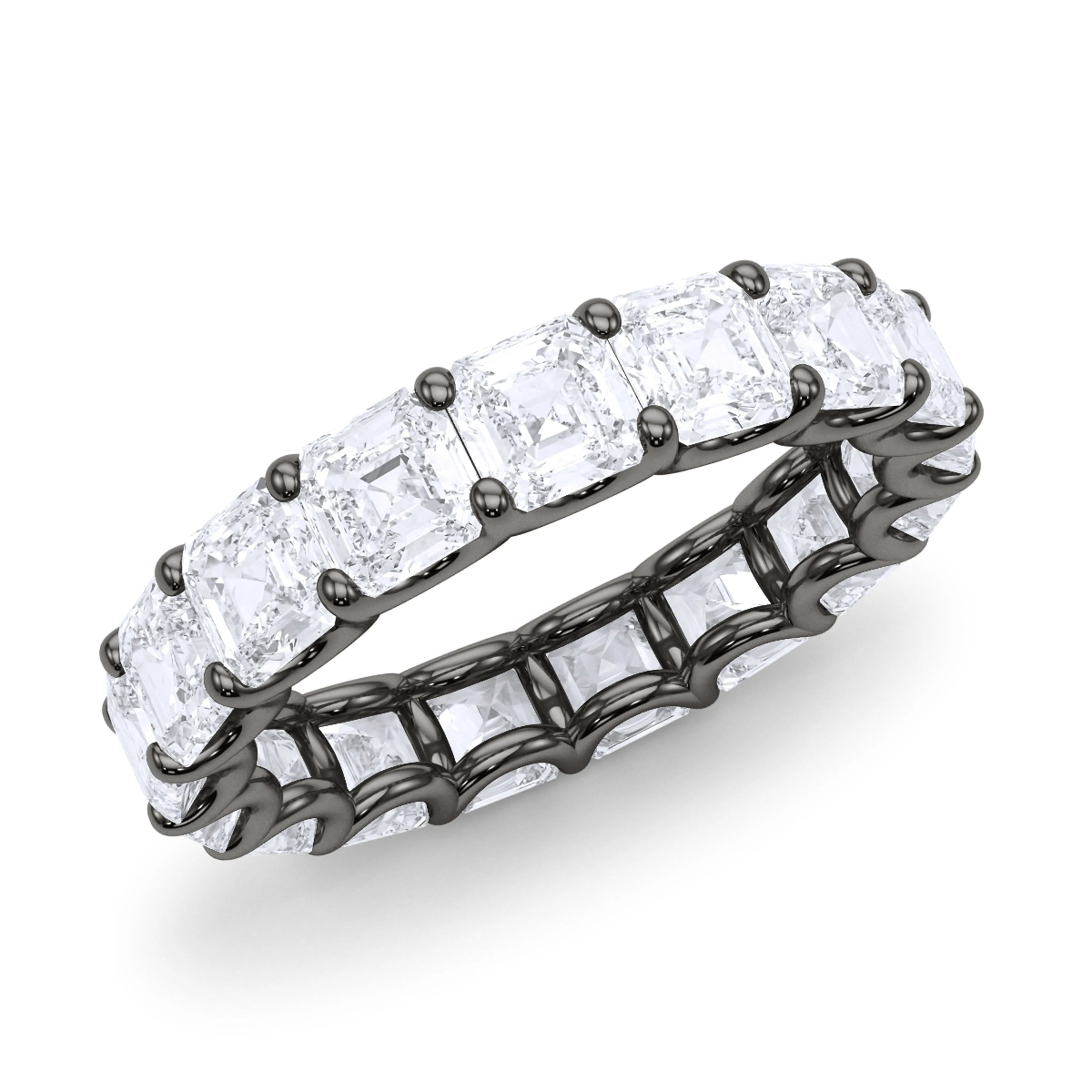 Men's Asscher Cut Diamond Eternity Band