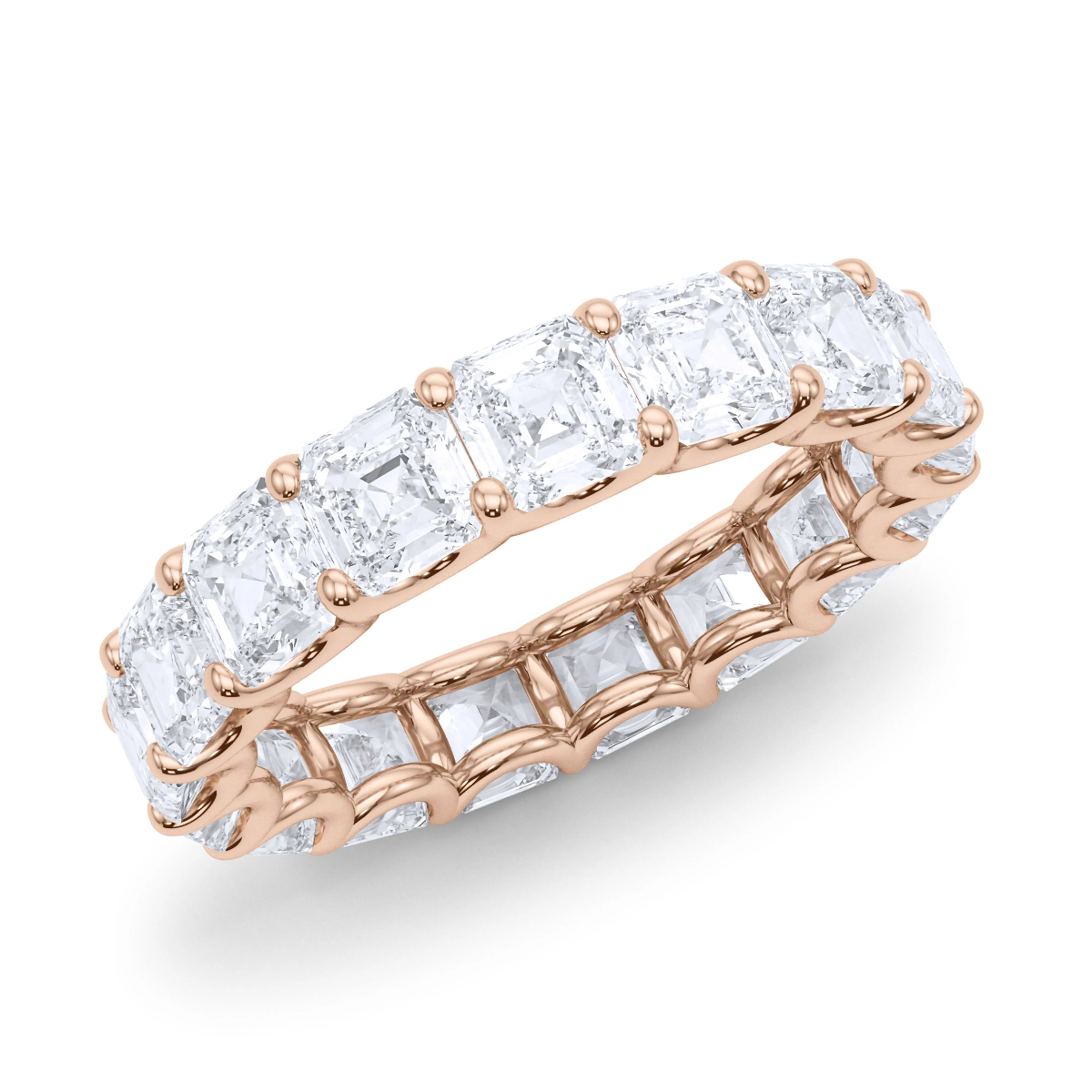 Men's Asscher Cut Diamond Eternity Band