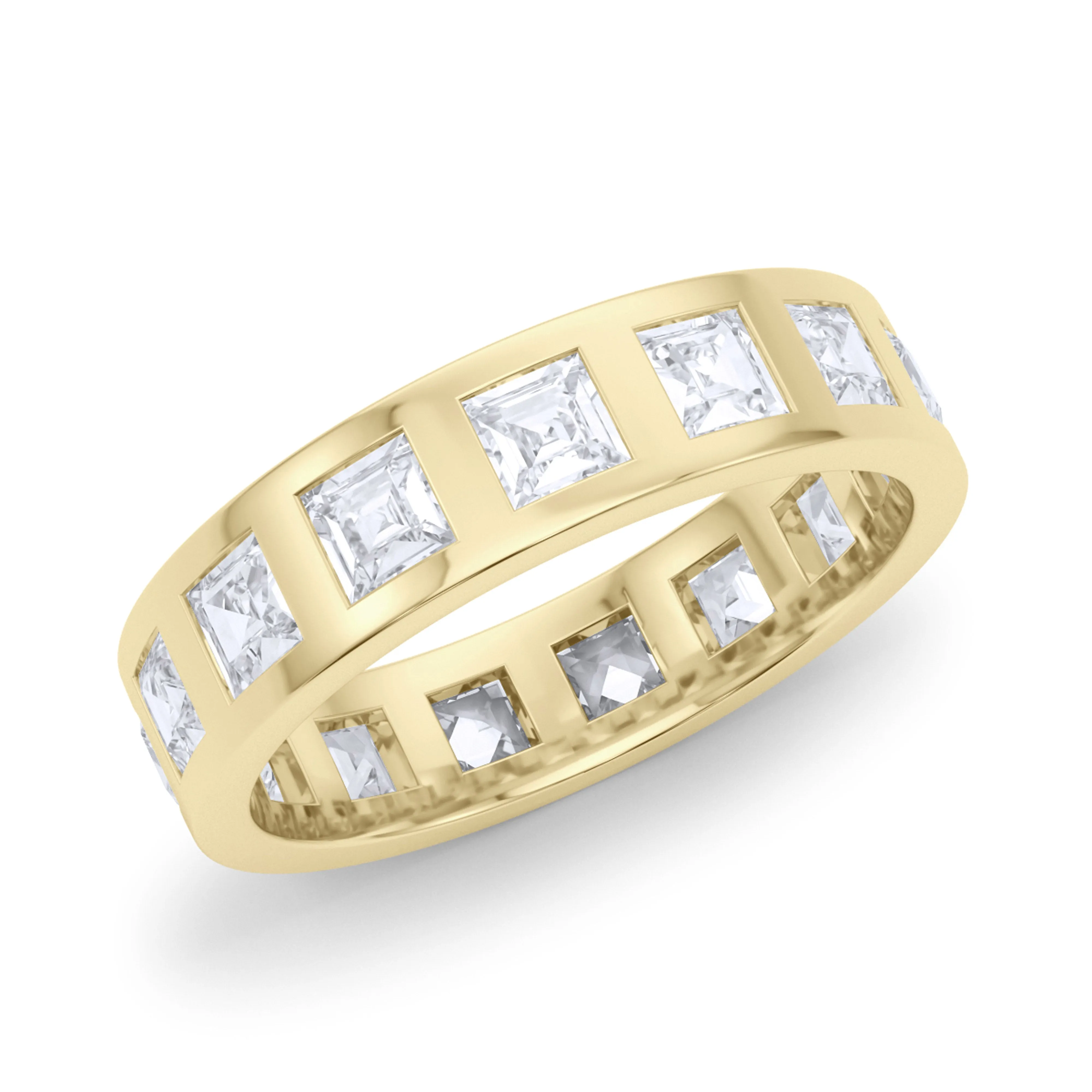 Men's Asscher Cut Diamonds In The Band Ring