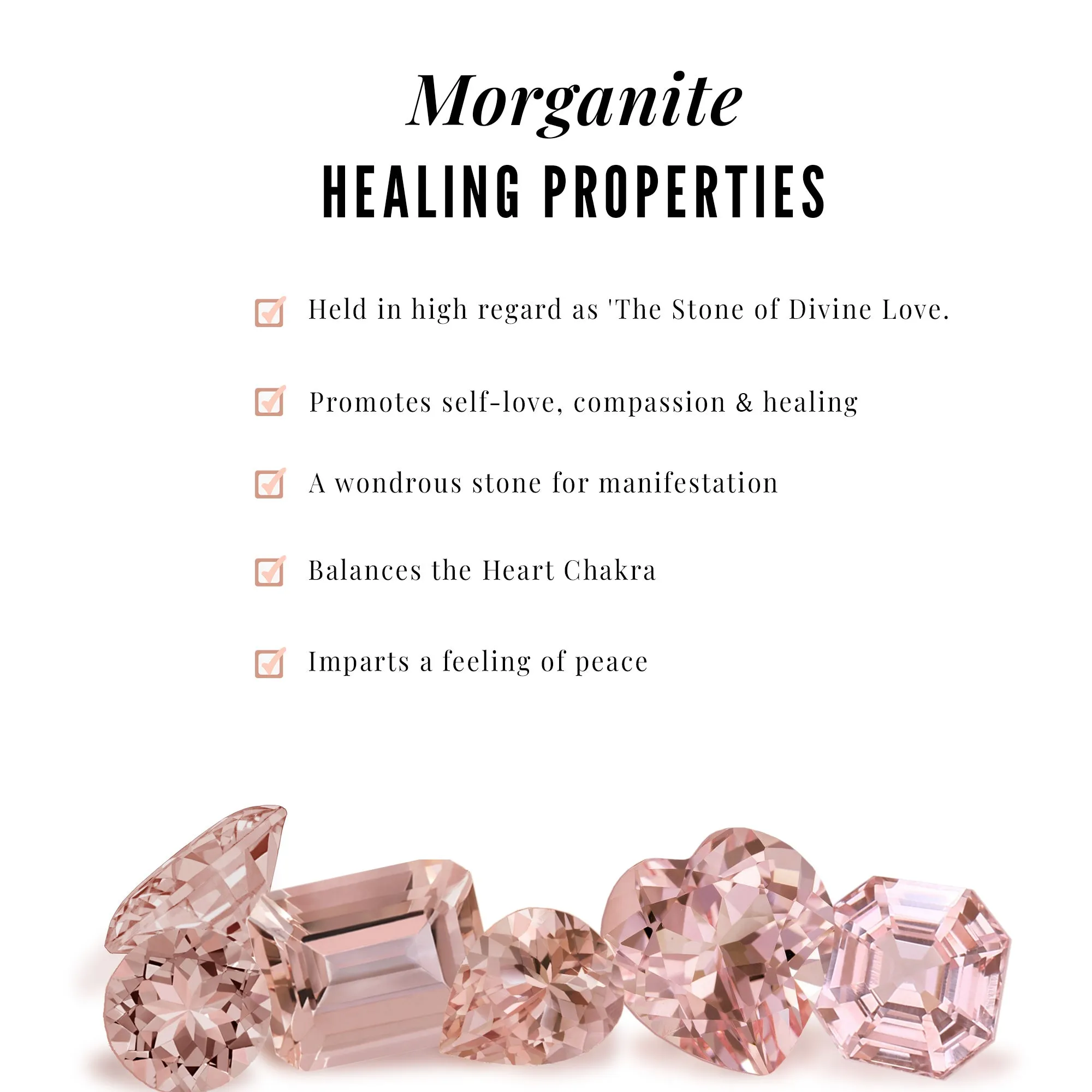 Morganite Stackable Ring Set with Moissanite