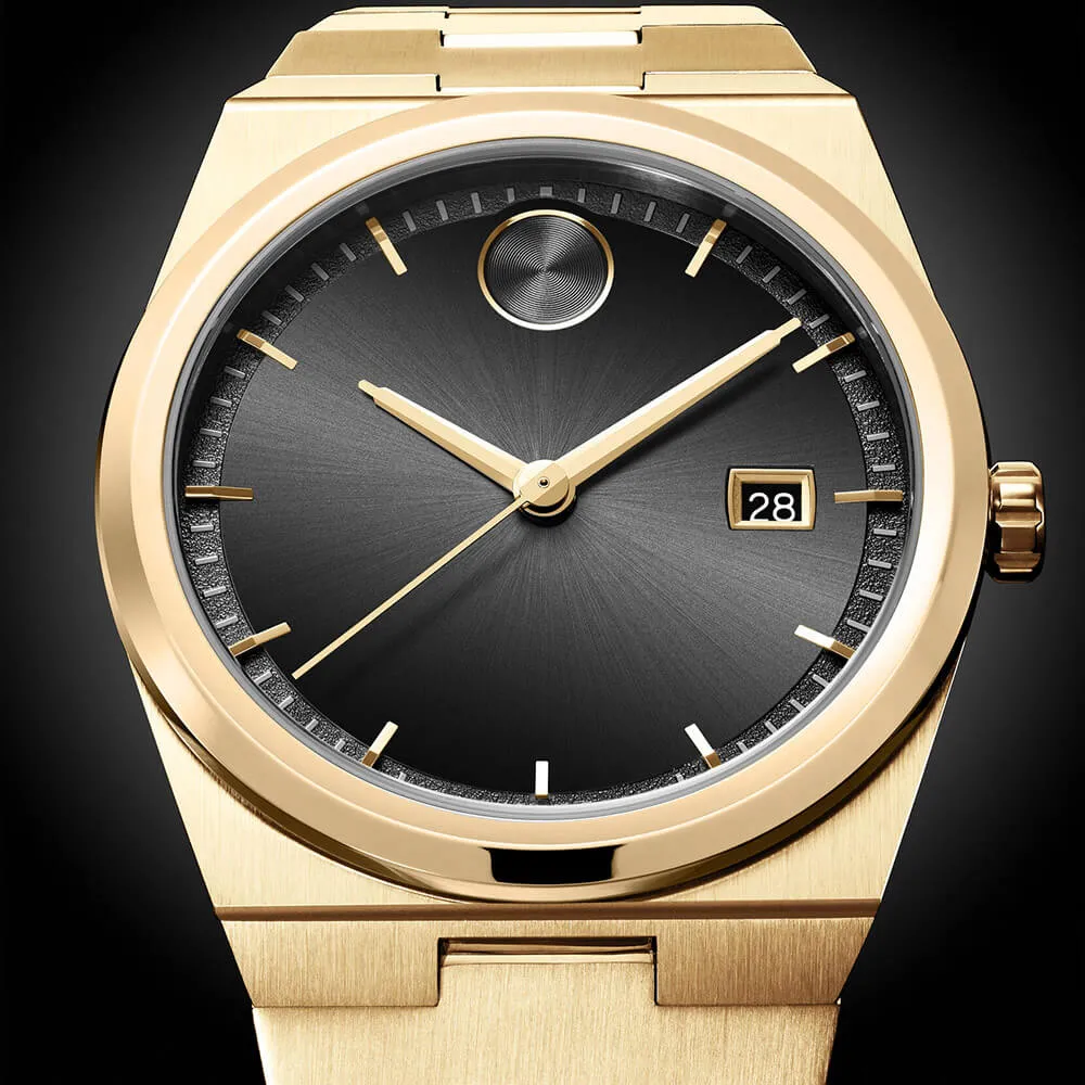 Movado BOLD Quest Yellow Gold-Plated Men's Watch 3601223