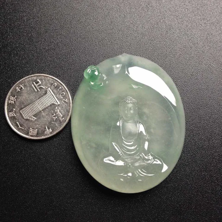 Natural Jade Pendant Jadeite Buddha Pendant PT237