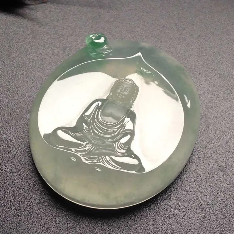 Natural Jade Pendant Jadeite Buddha Pendant PT237