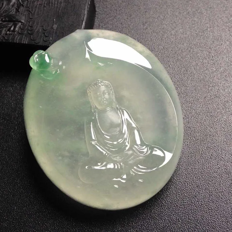 Natural Jade Pendant Jadeite Buddha Pendant PT237