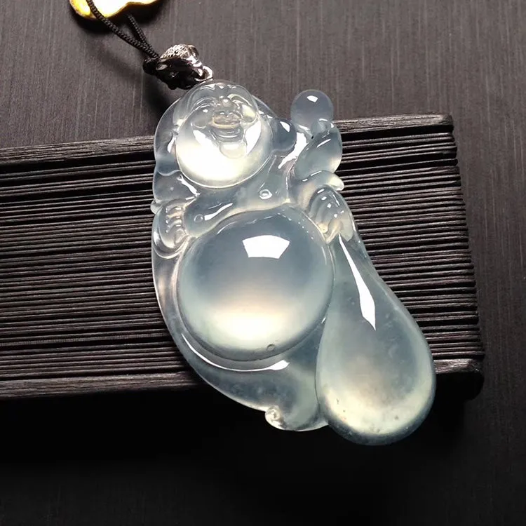 Natural Jade Pendant Jadeite Buddha Pendant PT350