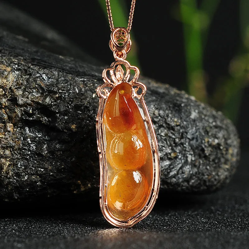 Natural Jade Pendant Jadeite Gold Pendant PT88