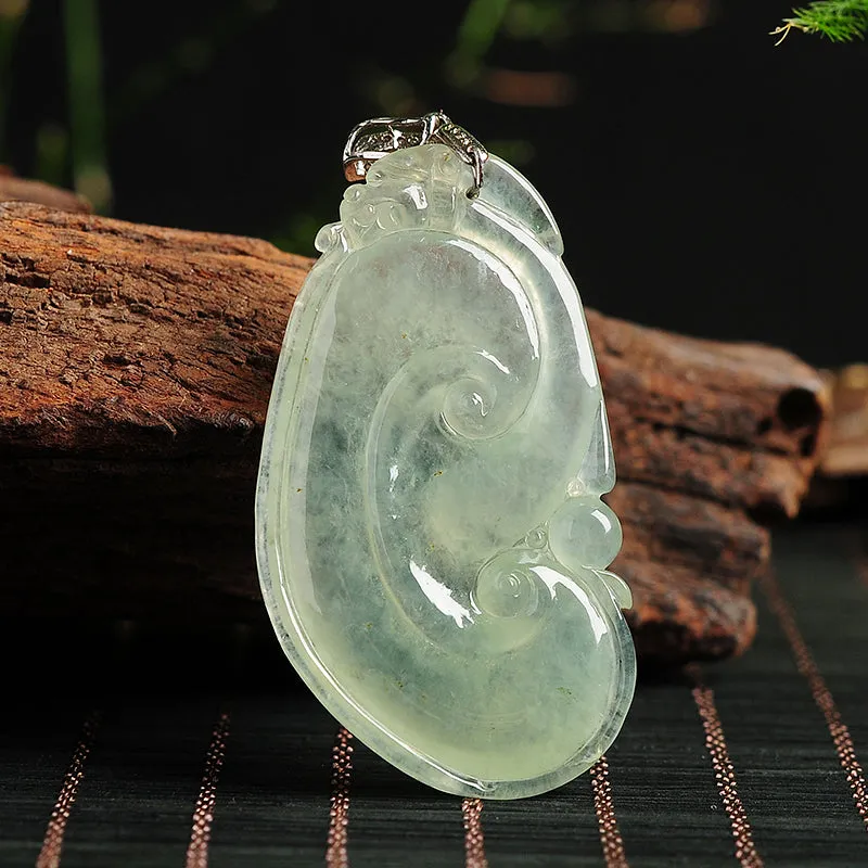 Natural Jade Pendant Jadeite Ruyi Pendant PT36