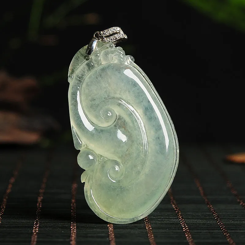 Natural Jade Pendant Jadeite Ruyi Pendant PT36