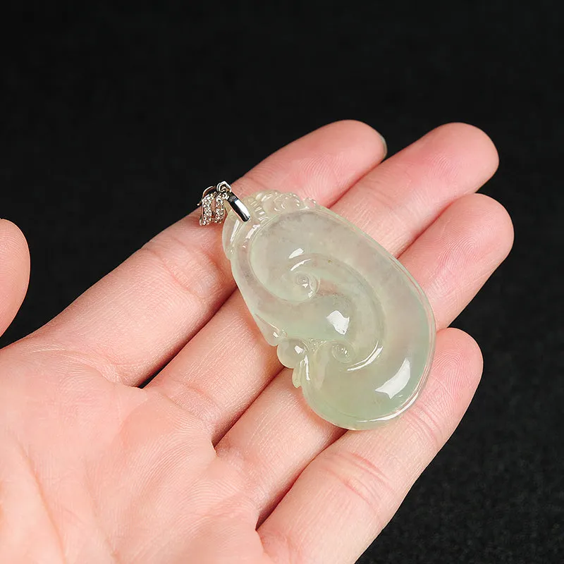 Natural Jade Pendant Jadeite Ruyi Pendant PT36