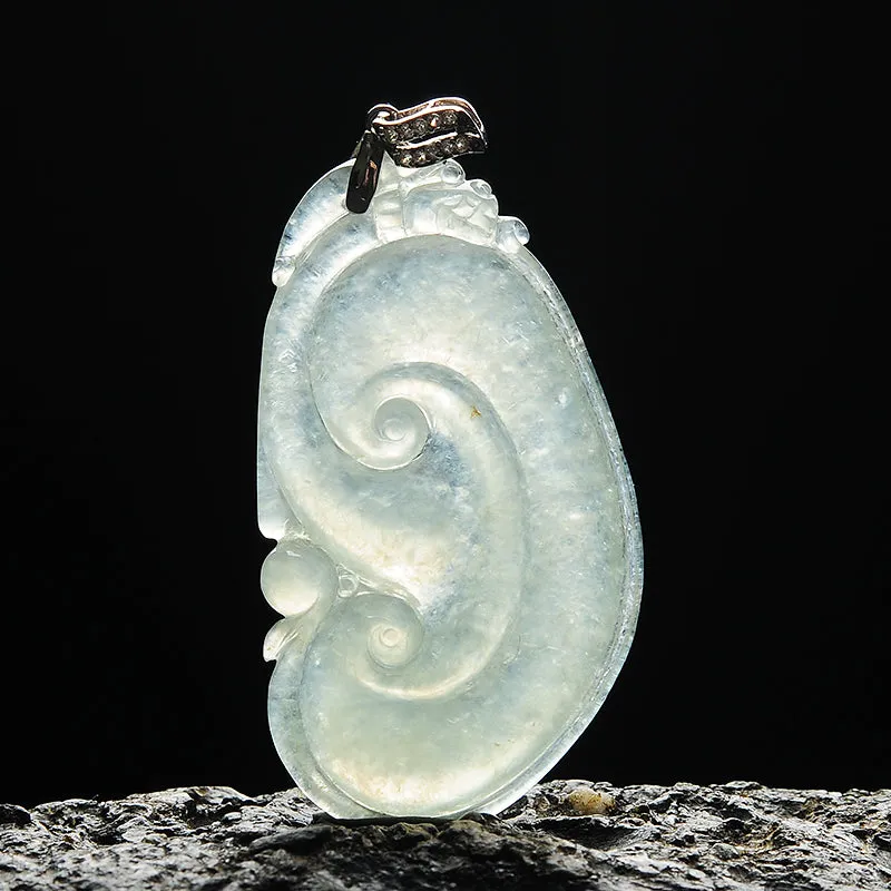 Natural Jade Pendant Jadeite Ruyi Pendant PT36