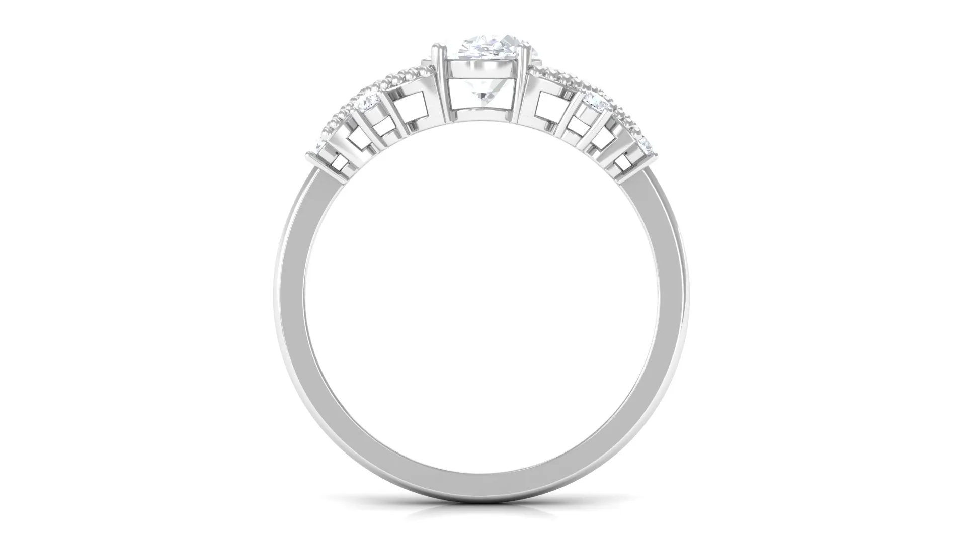 Nature Inspired Lab Grown Diamond Solitaire Engagement Ring