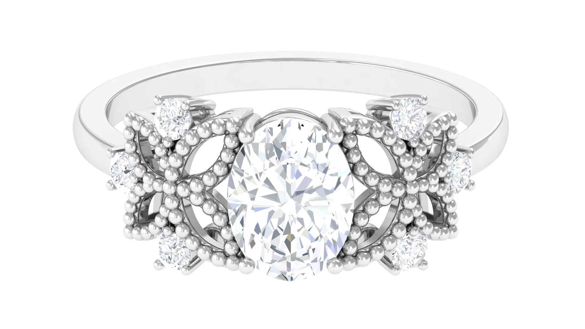 Nature Inspired Lab Grown Diamond Solitaire Engagement Ring