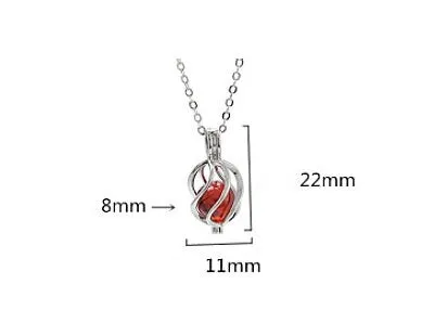 Necklace Pendant Blank Setting Box Charm 11x22mm Sterling Silver Fine 925 For One Bead No Prong DIY Jewelry Finding Wholesale 1pc