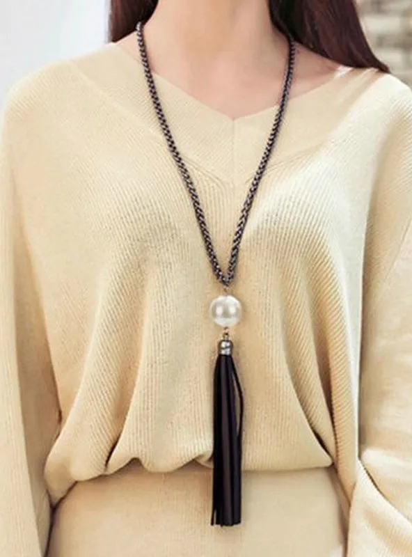 New Arrival Tassel Pendant Sweater Chain