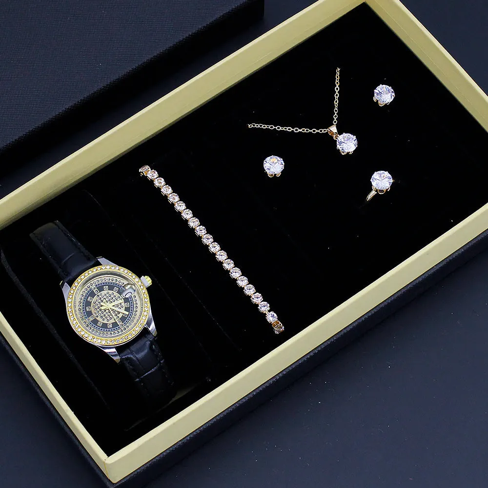 New Ladies Watch Good-looking Cross-border Valentine's Day Watch Jewelry Suit With Decoration