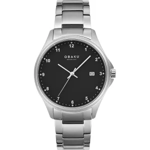 Obaku Titanium Titanlink2 Black 40mm Watch - V272GDTBST