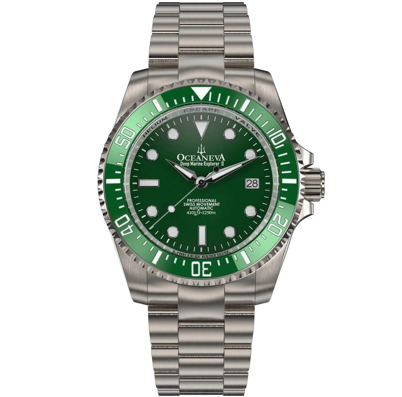 Oceaneva Deep Marine Explorer II Titanium Limited Edition - Green Dial