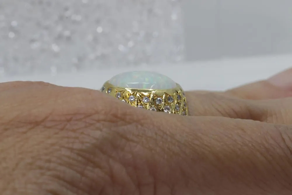 Opal Engagement Ring