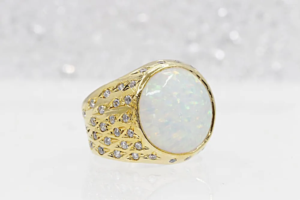 Opal Engagement Ring