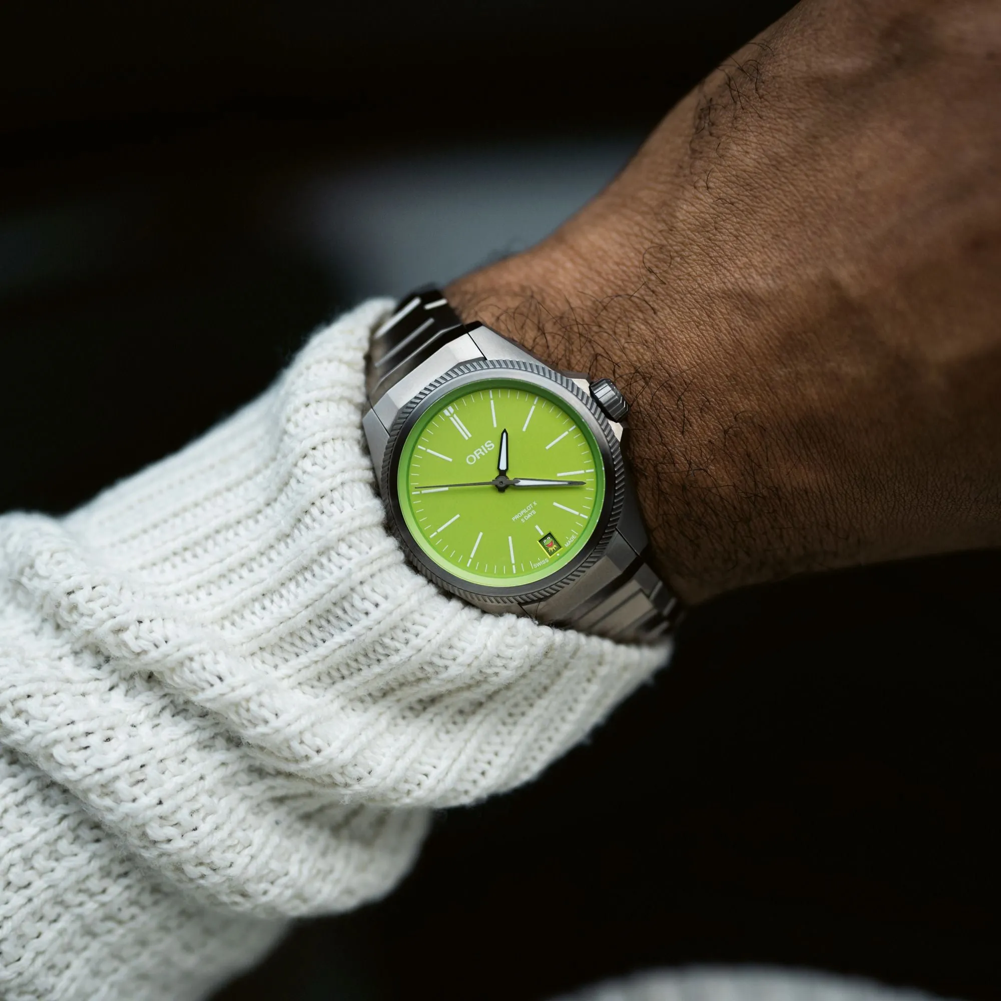 Oris ProPilot X Kermit Edition Green Dial Titanium Watch | 39mm | 400 77787157 07 20 01 TLC