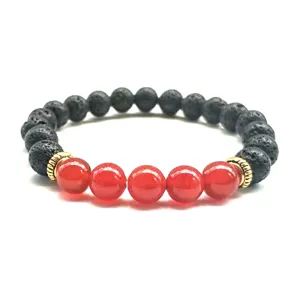 Passion Igniter Bracelet: Carnelian & Lava Stone