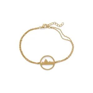 Peak of Fashion! 6.5" 1 Gold Plated Mountain Range Bracelet