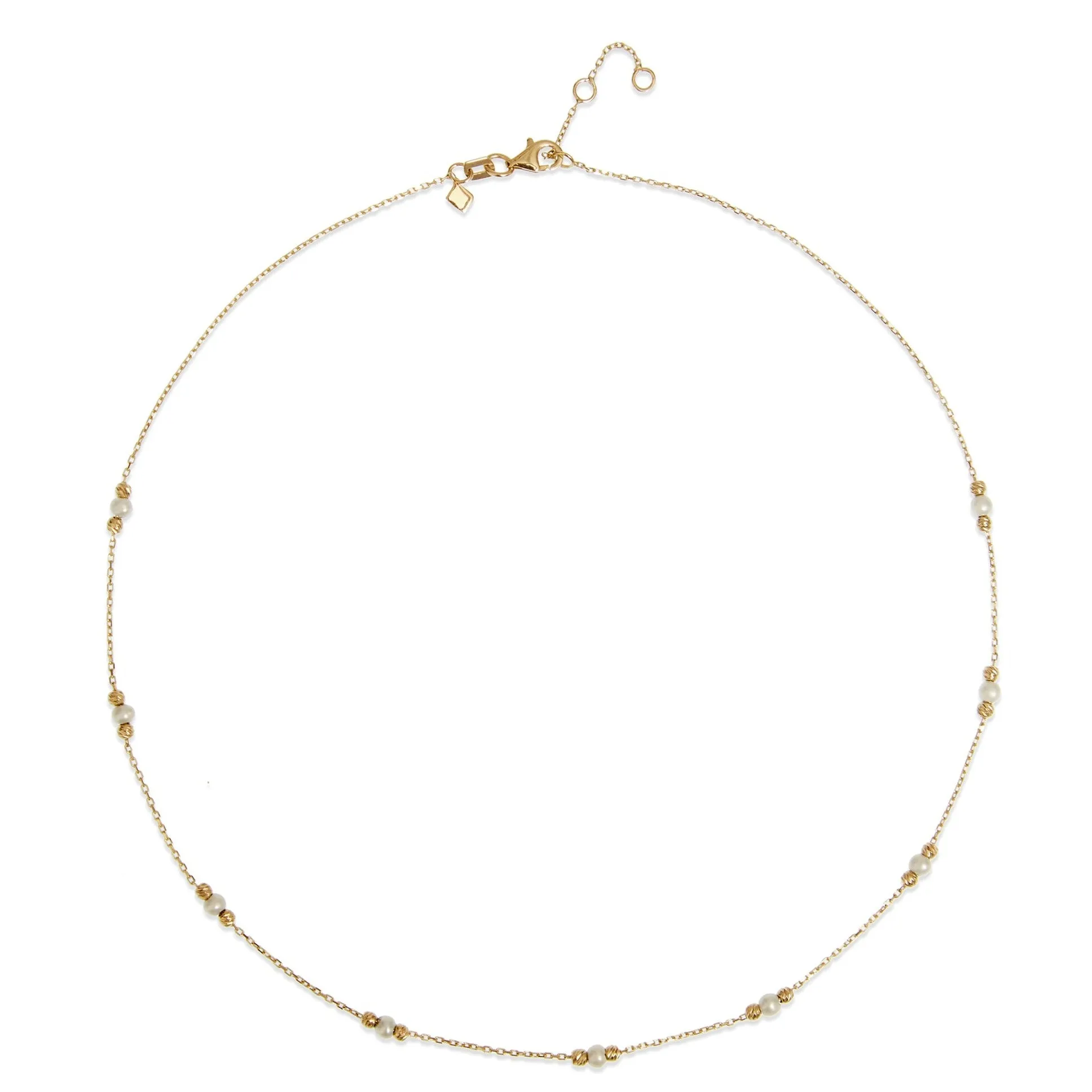 Pearl Necklace  - 14 karat gold real pearl necklace, freshwater pearl