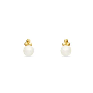 Pearl Stud Earring - 14 karat gold pearl earring, freshwater pearl