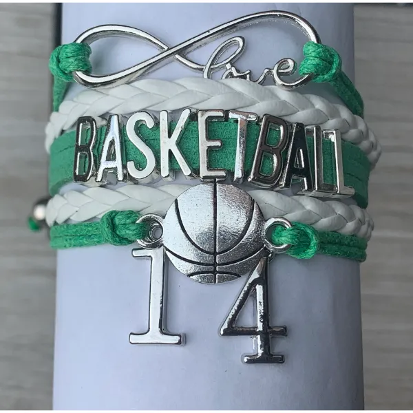 Personalized Basketball Bracelets - 16 Team Colors