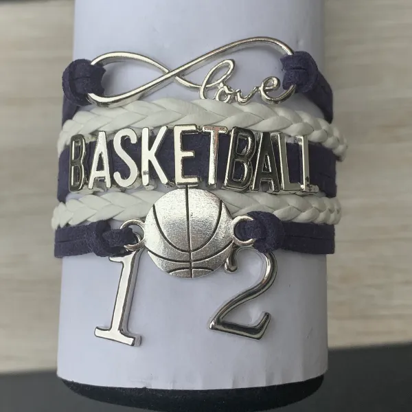 Personalized Basketball Bracelets - 16 Team Colors