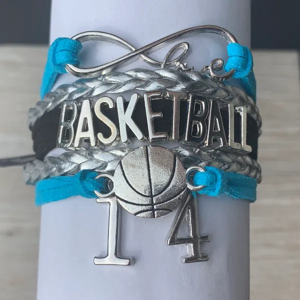 Personalized Basketball Bracelets - 16 Team Colors