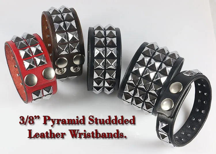 Pyramid Studded Bracelets and Wristbands