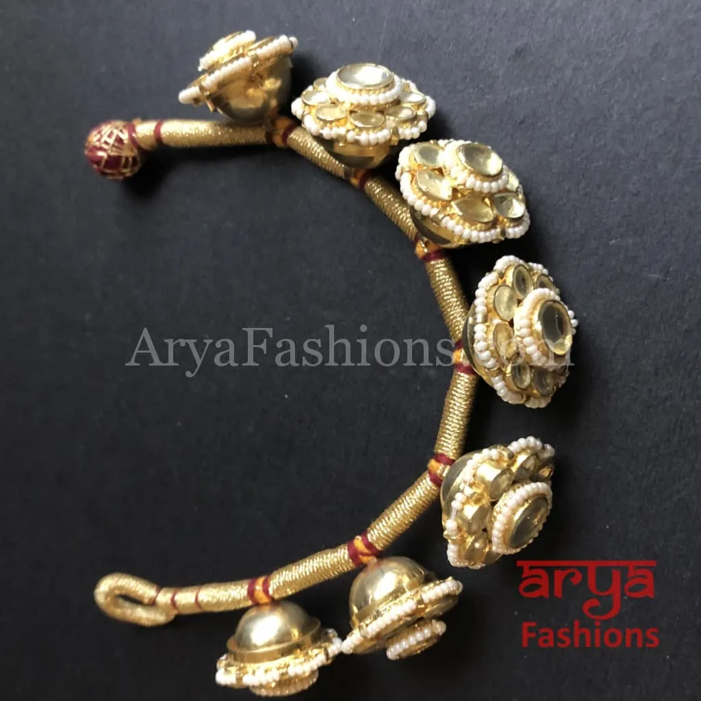 Rajwadi Kundan Bracelet/Bridal Indian Kundan Bracelet/Jadau Polki Bracelet Bangle