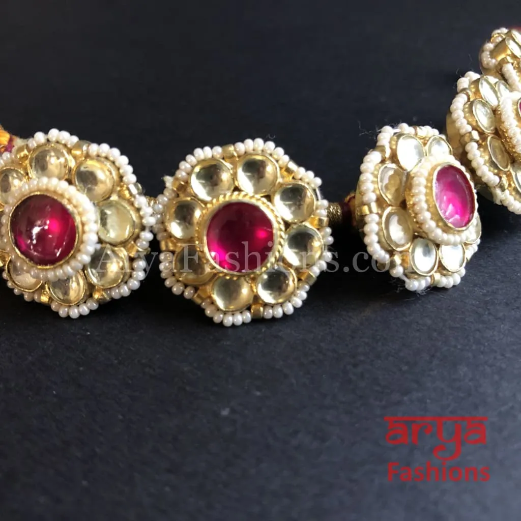 Rajwadi Kundan Bracelet/Bridal Indian Kundan Bracelet/Jadau Polki Bracelet Bangle