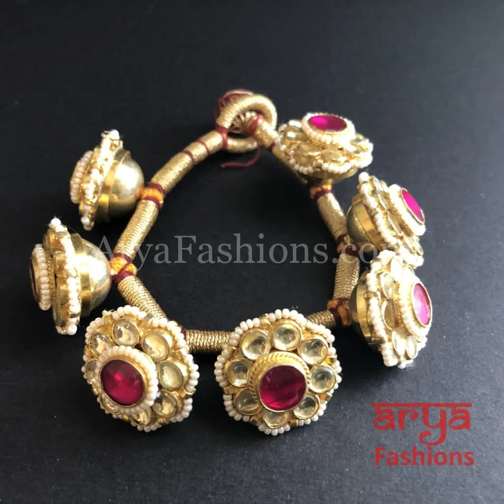 Rajwadi Kundan Bracelet/Bridal Indian Kundan Bracelet/Jadau Polki Bracelet Bangle