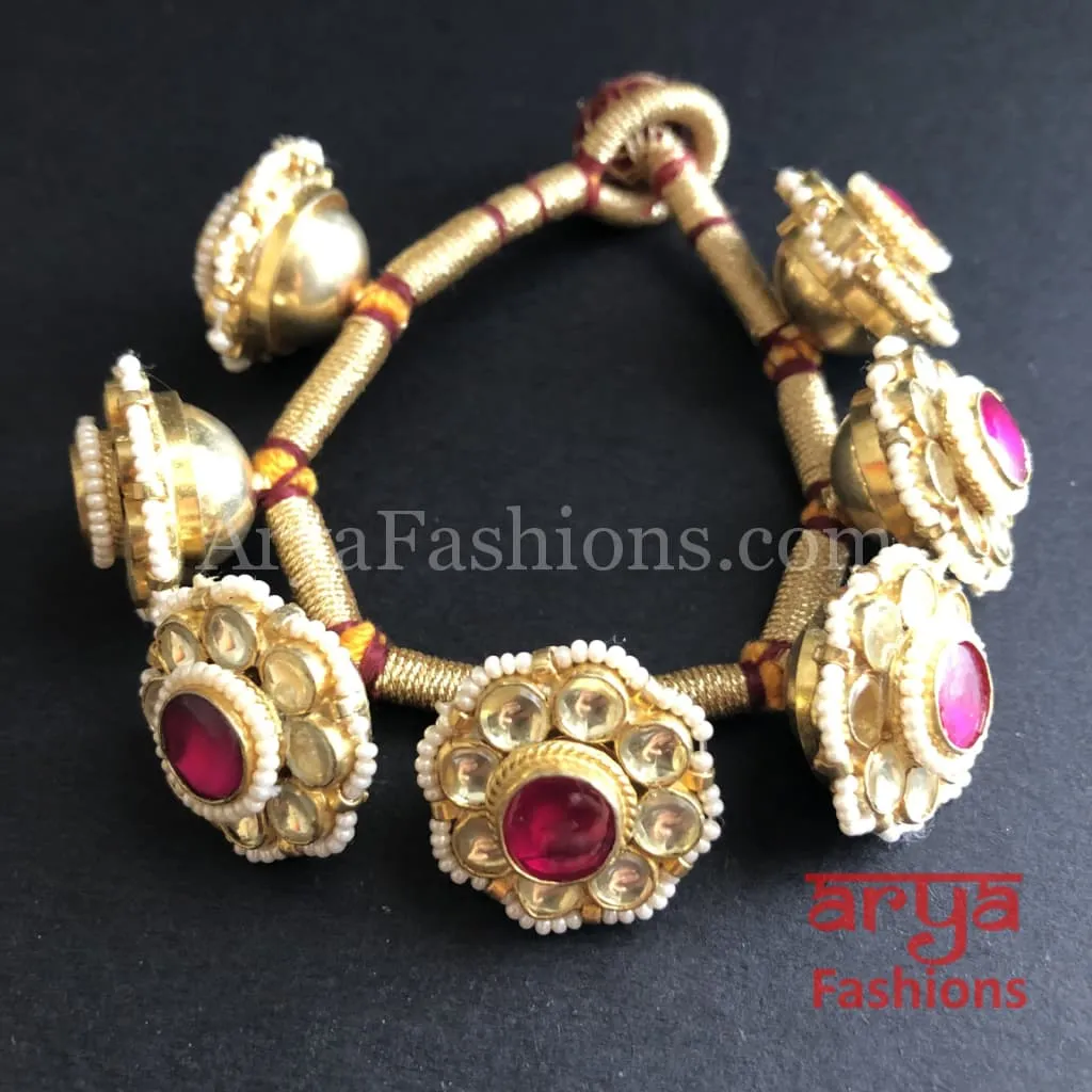 Rajwadi Kundan Bracelet/Bridal Indian Kundan Bracelet/Jadau Polki Bracelet Bangle