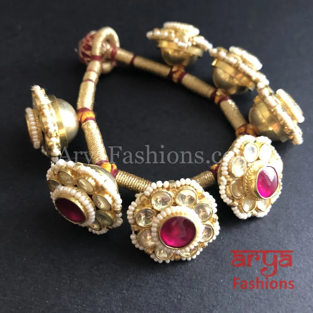 Rajwadi Kundan Bracelet/Bridal Indian Kundan Bracelet/Jadau Polki Bracelet Bangle