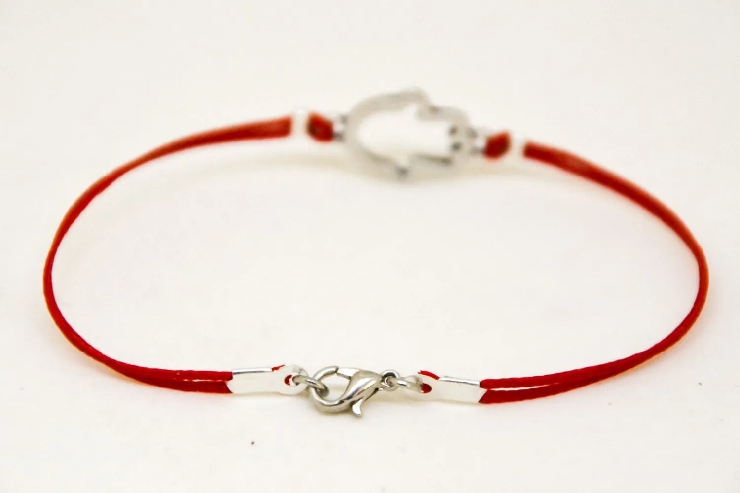 Red Kabbalah Hamsa bracelet for men, red string, evil eye protection