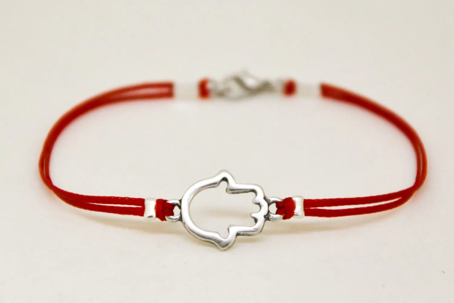 Red Kabbalah Hamsa bracelet for men, red string, evil eye protection